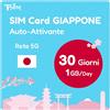 TSIM SIM Giappone per 30 Giorni | 1GB al Giorno di Dati 4G/5G/LTE | Tethering/HotSpot Incluso | Assistenza 24/6 | Solo Dati, Nessuna Voce