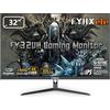 FYHXele 32 Pollici 4K 144Hz Gaming Monitor UHD (3840x2160) Fast IPS 1ms 16:9 PC Monitor 400 cd/m² AMD FreeSync Premium HDR 400 DP1.4 HDMI2.1 USB-C USB Hub 95% DCI-P3 VESA 100 * 100mm