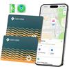 NOVOO Air Tag Card Smart Wallet Tracker Card 2 Pack Bluetooth Tag Thin 1,6 mm Durata della batteria 6 anni Compatibile con Apple Dove è? App (solo iOS) Item Finder per portafoglio, etichetta bagagli