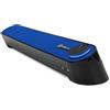 GO GROOVE GOgroove Barra di Suono Soundbar Computer USB Altoparlante Subwoofer Passivo con Design Angolato per una Proiezione Potente del Suono, Jack da 3.5mm per Cuffie + Microfono e Controllo Volume - Blu