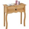 CARO-Möbel Tavolo consolle SALSA in stile Messico, tavolino in pino massiccio, credenza con 1 cassetto tinto e cerato, console