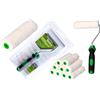 ToolSpace 10 Pezzi Rullo per Pittura - 11 cm Rulli Set Microfibra con Pelo Lungo - Rulino per Verniciatura Verniciare - Ricambio con Manico per Porte - Kit Pitturare Pareti Interni Esterni - Superfici