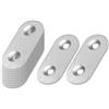HXJDAM 20 piastre forate, connettori piatti in acciaio inox, connettori per legno in metallo (37 x 16 x 2 mm), lamiera di collegamento, lamiera forata, ferro piatto forato, connettore, piastre forate