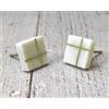 ARTISNO Pomello Quadrato in Marmo e Ottone, Pomello Moderno per Armadio, Hardware Decorativo, Hardware per Mobili, Maniglie per Armadio, Maniglia per Comò (Bianco), Set di 6