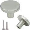 Vandicka 8 Pezzi Pomelli per Mobili in Argento Opaco, Maniglie in Zinco per Cassetti, Pomelli Rotondi per Armadi, Armadio da Cucina, Cassettiere, Comò, 28 x 20 mm