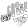 VOCIBO® Serratura per Cassetta delle Lettere Con 4 Chiavi, 5 Diverse Piastre, 25 mm, Mandrino Diametro 18 mm, a Leva