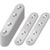 HXJDAM 20 piastre forate, connettori piatti in acciaio inox, connettori per legno in metallo (77 x 16 x 2 mm), lamiera di collegamento, lamiera forata, ferro piatto forato, connettore