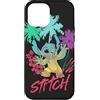 Disney Custodia per iPhone 15 Pro Max Disney Stitch Beach Vibes Hawai'i Hibiscus Fiori e Palme