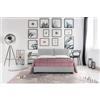 EVERGREENWEB MATERASSI & BEDS EVERGREENWEB - Letto Matrimoniale Francese 140x195 con Moderno Box Contenitore e Rete a Doghe in Legno Elegante Testiera Tessuto Imbottito SFODERABILE Ideale per Camera da Letto - Nimes Ghiaccio