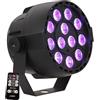 Ibiza - PAR-MINI-RGB3 - Faretto PAR con 12 LED RGB da 3W ciascuno 3-IN-1 con effetto strobo - Nero