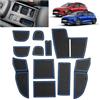 BSTW Compatibile con Ford Focus MK4.5 2022 2023 2024 2025 Tappetini Antiscivolo per Ford Focus Active Tappetini in Gomma per Console Centrale, Porta Bicchieri, Scanalatura Porta (Active Blu)