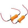 Qiilu 2Pcs 50W 8ohm Decodificatore Resistore di Carico a Filo Avvolto Lampadine Led Fisse Hyper Flash Indicatori di Direzione Blinker Resistenza di Carico Led 24v Resistenza di Carico