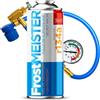 FrostMEISTER 3in1 - Kit Completo di Ricarica per climatizzatori Auto (400 ml + Tubo manometro) - Include Gas sostitutivo, Olio compressore & sigillante per aggiornamento rapido e Sicuro AC (R134a