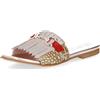 Ebarrito Ciabatte in pelle patchwork con tacco 1 cm