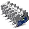 Labelwell Compatibile per Brother TZe211 Nastro Laminato TZe-211 TZ211 6mm Nero su Bianco Label Tape Cassetta per Brother P-touch PT-1000 1005 1010 PT-H107B PT-H105 PT-H200 GL-H100 PT-H105VP, 6pz