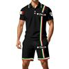 BGFIPAJG Completo Italia Tricolore con Amore e Bandiera - T-Shirt + Pantaloncini Uomo per Veri Patrioti
