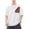 Zifipeoed T-Shirt Uomo Streetwear Hip Hop Casual Magliette Maniche Corte Camicie Unisex Bianco 4XL