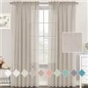 Tenger Home Tende Trasparenti Con Passanti Morbidi Finestre per Salotto Eleganti Soggiorno per Camera da Letto e Tende per Interni, 2 Pannelli (Colore Lino,150x225 cm)