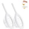 Yuannee Filtro a Maglia Fine 200/400 Mesh,2 PCS Setaccio da Cucina in Plastica Riutilizzabile Colino per Alimenti con Rete in Nylon per Filtrare Liquidi Olio caffè Succhi Marmellate