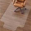 NATRKE Tappetino per Sedia per Protezione di Pavimenti duri Trasparente a Forma di T, 90x120cm PVC in Legno di Protezione per Pavimenti per Ufficio a Casa