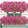 YSUVIN 8 Bouquets fiori finti, Gloire Matinale Realistici Fleurs Pétunia Bouquet Deco Piante Finte da Esterno Intérieur Soggiorno Casa Portico Giardino Balcone E Giardino(Rosa)