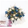 HORREX 4 Pezzi Fiori Finti per Cimitero Fiori Artificiali Rosa Fiori Finti per Decorazioni Artificiali per Cimitero Fiore Finto Che Sembrano Veri per Bouquets Artificiali