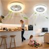 Aigostar- Ventilatore da Soffitto con Luce, Compatibile con Alexa, LED 40W, 4400LM, 2700K-6500K Dimmerabile, Plafoniera Ventilatore Soffitto con Telecomando e Gateway, Silenzioso, 6 Velocità, 2 Unità
