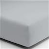 SpazioTessile Lenzuola Sotto con Angoli di Finissimo Puro Cotone Percalle o Federe 3 Volà (Piazza e Mezza x 120x190, Grigio)