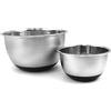 Fackelmann Set di 2 ciotole da cucina, per impastare, lavare, miscelare, ciotole per alimenti in acciaio inox con base antiscivolo in silicone, dimensioni Ø18 cm e Ø26 cm