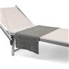 Morbidissimi Telo Multiuso in Spugna 100% Cotone, 40x100 cm con Tasche Portaoggetti, Telo per Sdraio, Asciugamano per Palestra, Mare, Piscina, Viaggi, Campeggio, Asciugatura Rapida, Leggero e Compatto, Grigio