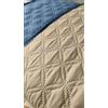 Corredocasa Trapuntino Copriletto Singolo, Made in Italy - Trapuntato Doubleface Mezza Stagione, Coperta Bicolore Primaverile in Morbida Microfibra (Blu/Beige)