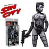 NECA SIN CITY ACTION FIGURE GAIL BLACK & WHITE + UZI HANDCUFFS NEW in BLISTE