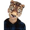 Smiffys Maschera realistica di leopardo, marrone, con elastico