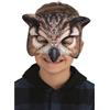 Smiffys Maschera realistica di gufo, marrone, con elastico
