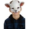 Smiffys Maschera realistica di agnello, bianca, con elastico