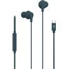 Celly Cuffie Auricolari In Ear con Filo USB-C, Tasto di Risposta, Controllo del Volume, Microfono Integrato - Blu