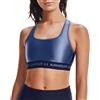 Under Armour Reggiseno Under Armour Women's Mid Crossback Matte/Shine Sports Bra - blue - Blu
