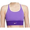 Nike Reggiseno Nike Dri-Fit Swoosh Long Line Bra W - psychic purple/electro purple/melon tint - Viola