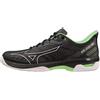 Mizuno Scarpe da tennis da uomo Mizuno Wave Exceed Tour 5 AC - black/silver/techgreen