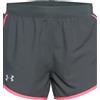 Under Armour Pantaloncini da tennis da donna Under Armour Wome's UA Fly-By 2.0 Shorts - pitch gray/cerise - Grigio