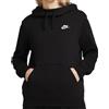 Nike Felpa da tennis da donna Nike Sportswear Club Fleece Funnel Hoodie - black/white - Nero