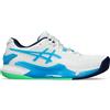 Asics Scarpe da tennis da uomo Asics Gel-Resolution 9 Clay - white/digital aqua - Bianco, Turchese