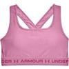 Under Armour Reggiseno Under Armour Crossback Mid Heather Bra - planet pink/pink - Rosa