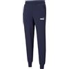 Puma Pantaloni da tennis da uomo Puma ESS+ 2 Col Logo Pants TR - parisian night - Blu