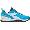 Diadora Scarpe da tennis da uomo Diadora Blushield Torneo AG - blue jewel/white/black - Bianco, Turchese, Blu, Nero