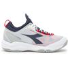 Diadora Scarpe da tennis da uomo Diadora Speed Blushield Fly 4 + AG - white/blue corsair/fiery red - Blu, Bianco, Rosso