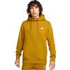 Nike Felpa da tennis da uomo Nike Swoosh M Club Hoodie FZ BB - bronzine/bronzine/white - Marrone