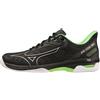 Mizuno Scarpe da tennis da uomo Mizuno Wave Exceed Tour 5 CC - black/silver/techgreen