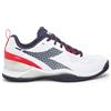 Diadora Scarpe da tennis da uomo Diadora Blushield Torneo 2 Clay - white/blue corsair/fiery red - Bianco, Blu, Rosso