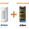 Optex sensore esterno doppia tecnologia wireless PIR+MW 12m 90Â° + Modulo Dahua ARM320-W2-868 - VXS-RDAM